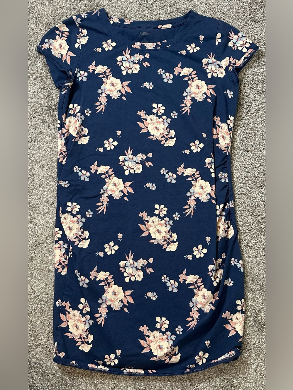Sonoma Navy Floral Maternity Dress Size Large